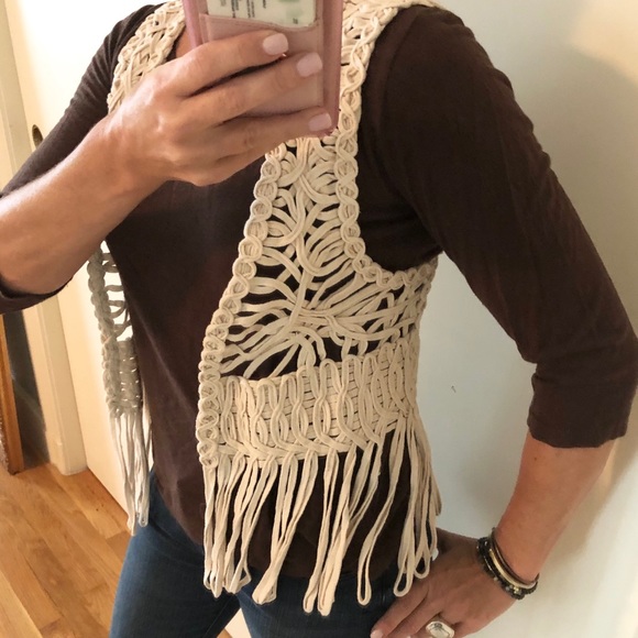 Devi Jackets & Blazers - Crochet Boho Vest